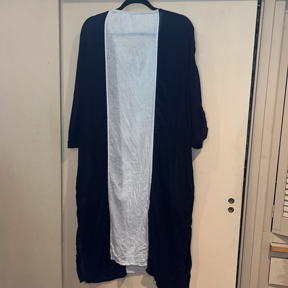 Sigrid Olsen long linen combo kaftan/ cover up size large - Picture 9 of 9